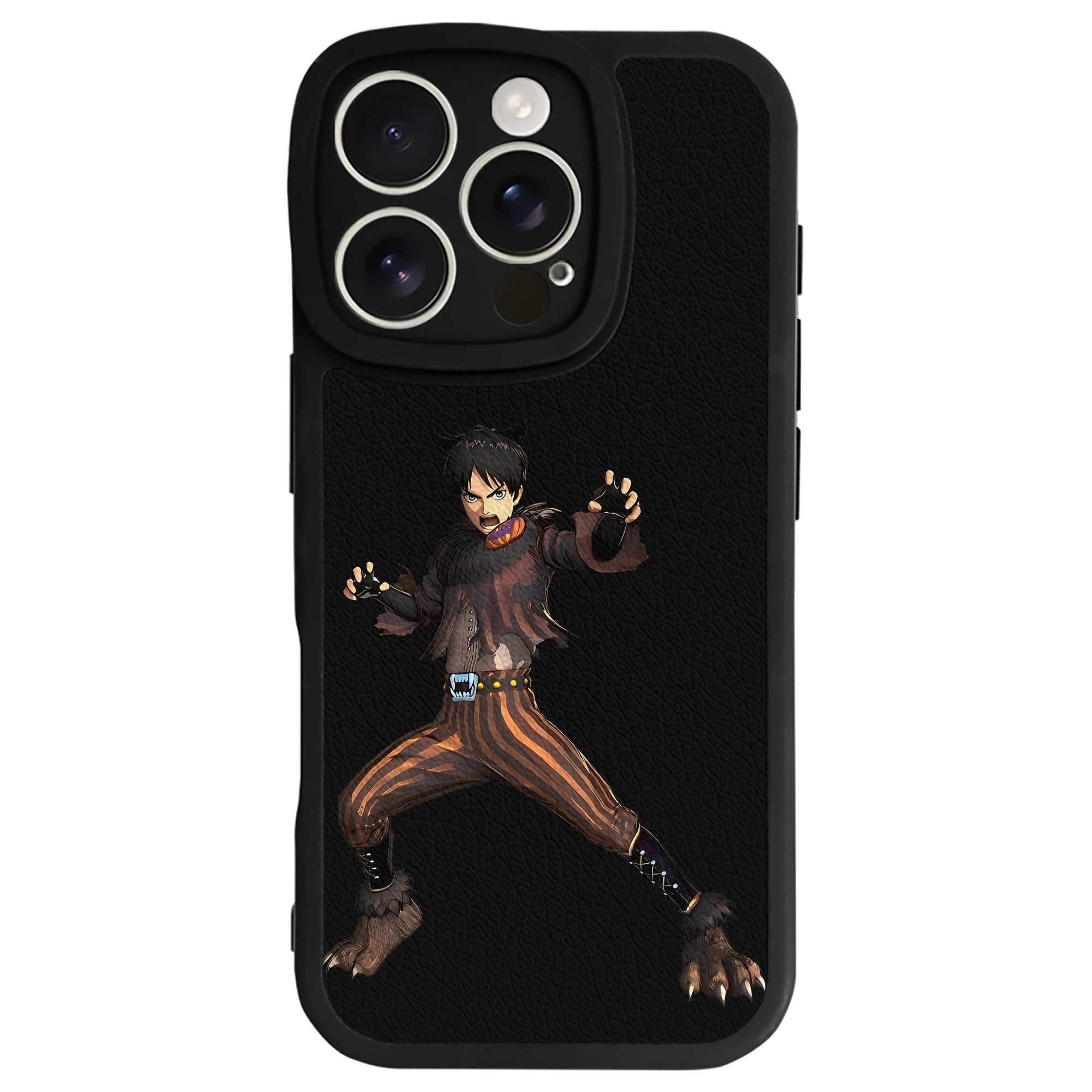 （画像用） 進撃の巨人 エレン･イェーガー Attack on Titan Eren Jäger 【iPhone 16シリーズ対応】シリコンスマホケース（レザー調） 材質：シリコン